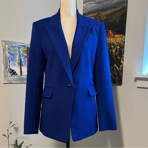 Argent Wool Blend Fitted Blazer